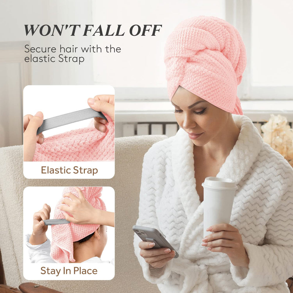 YFONG elastic-band head wrap stays in place during routines