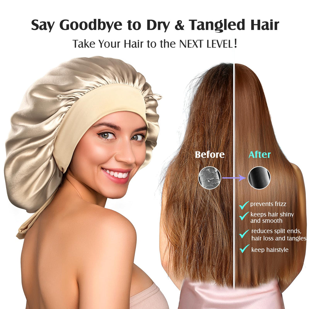 YFONG silk bonnet texture closeup showcasing lustrous breathable fabric for hair care