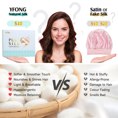 YFONG sleep cap turban with elastic tie visible in product shot for all-night security