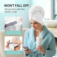 YFONG X-Large towel wrap microfiber close-up emphasizes ultra-absorbent fibers.