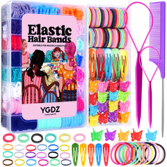 YGDZ hair accessories set box closeup showing organized color storage for quick selection