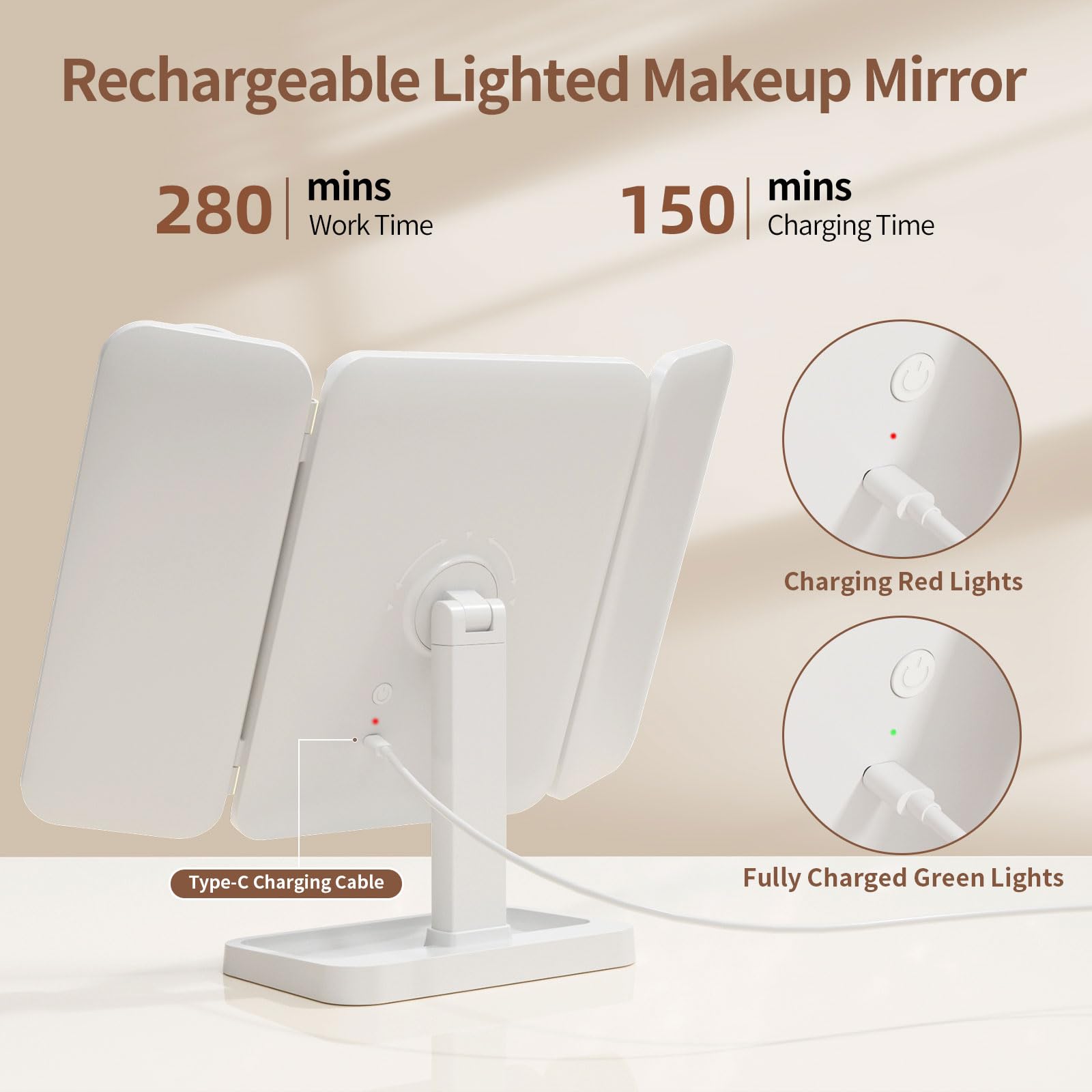 YGGPOQO long battery with Type-C charging supports fast, convenient recharging