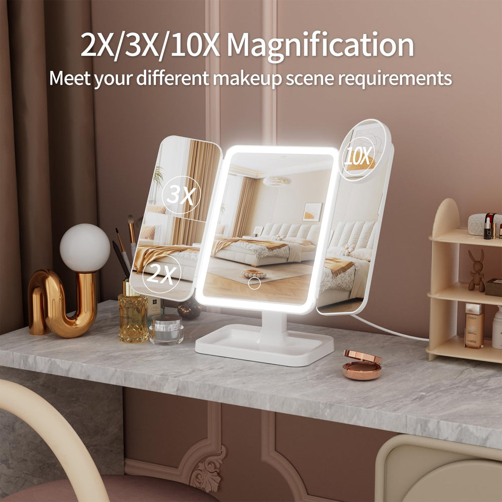YGGPOQO 4-in-1 magnification covers full-face to detail with 10x detachable mirror