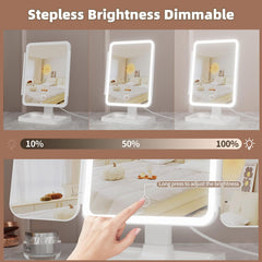 YGGPOQO foldable travel mirror shows compact design perfect for bags and dorms