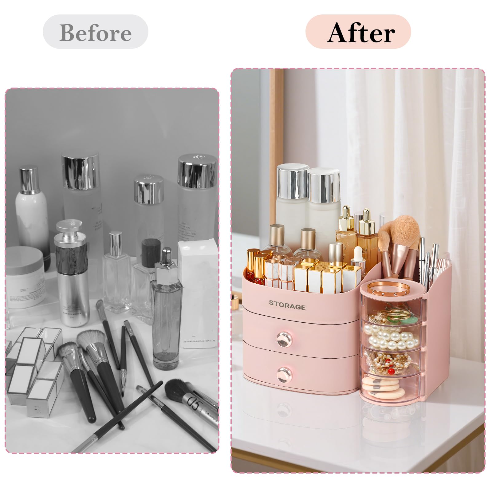 YGJT gift-ready makeup organizer offers practical style for loved ones.