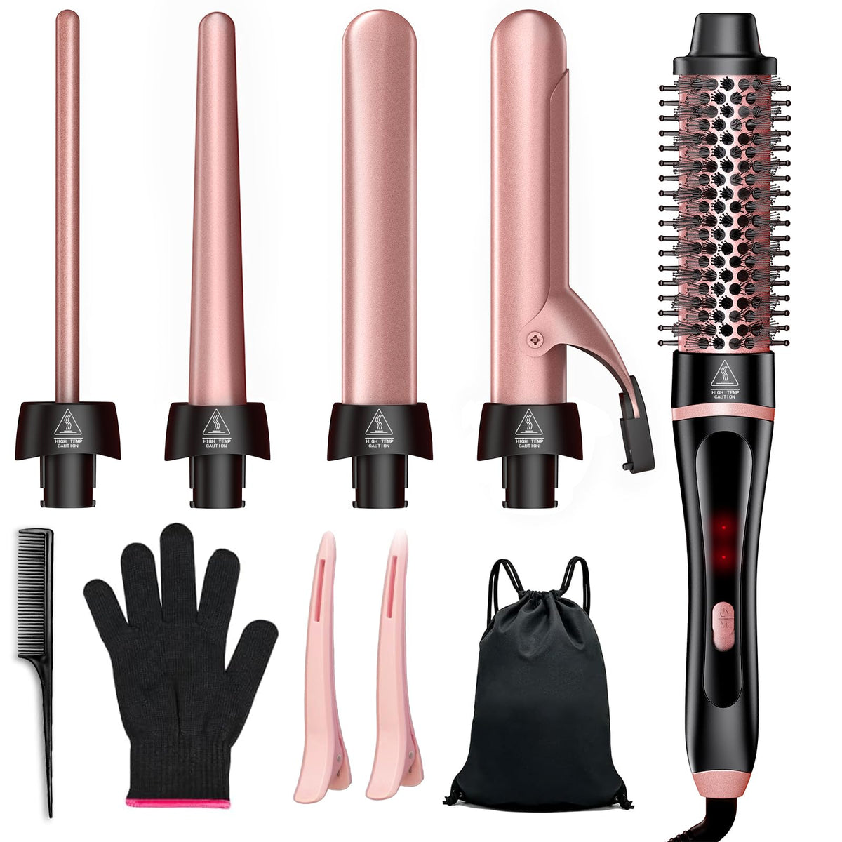 YGOVVK 5in1 curling iron kit showcases versatile wands for salon-ready styles at home.