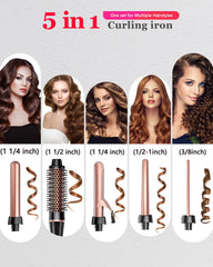 YGOVVK ceramic thermal brush delivers smoothing and volume with frizz control.