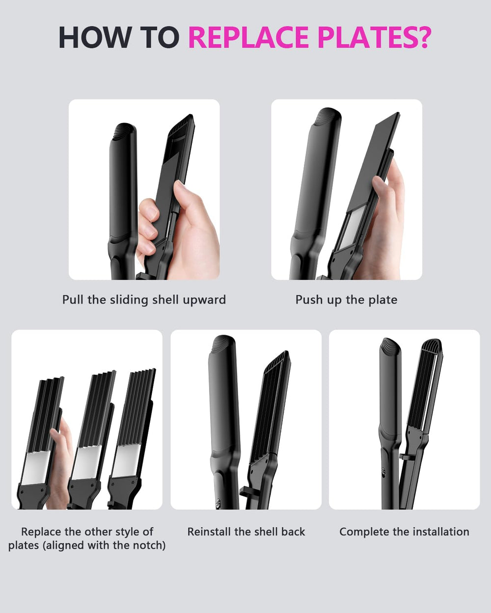 YGOVVK Hair Crimper Waver anti-static design for smoother finish