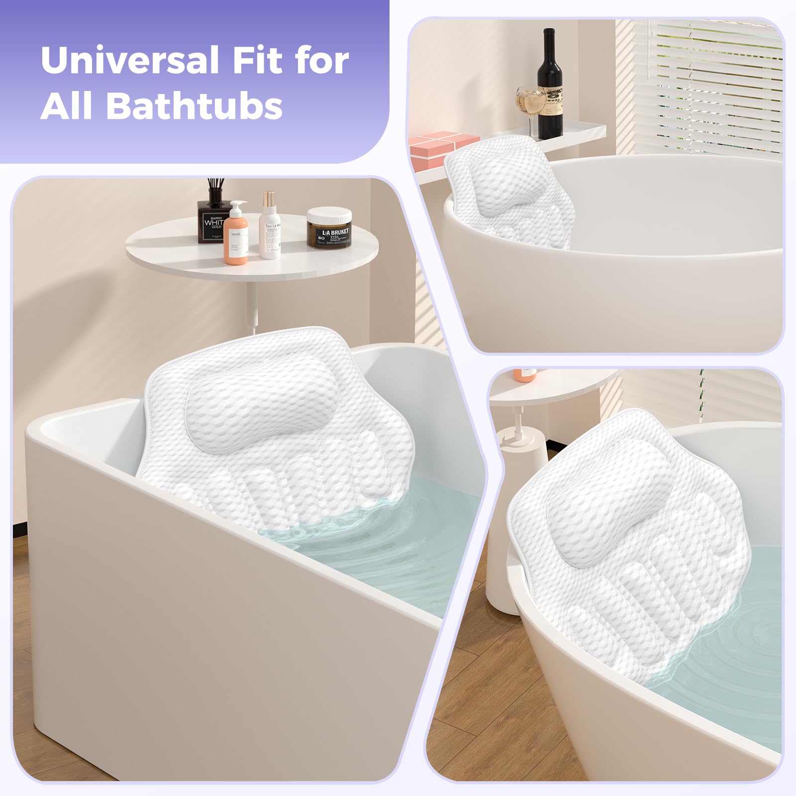 YHAOGALI bath pillow compact design fits into small storage spaces