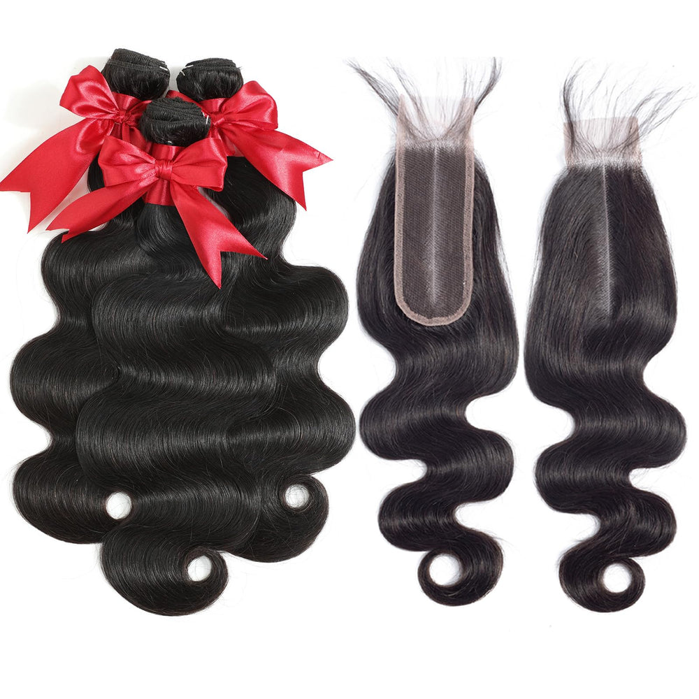 YIBUSI Brazilian body wave lengths 18 to 22 inches highlighting natural bounce and length.