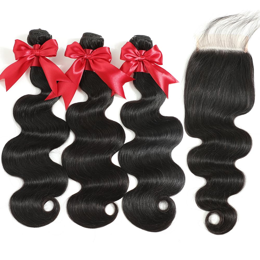 YIBUSI pre-plucked baby hair closure ready-to-style front view.