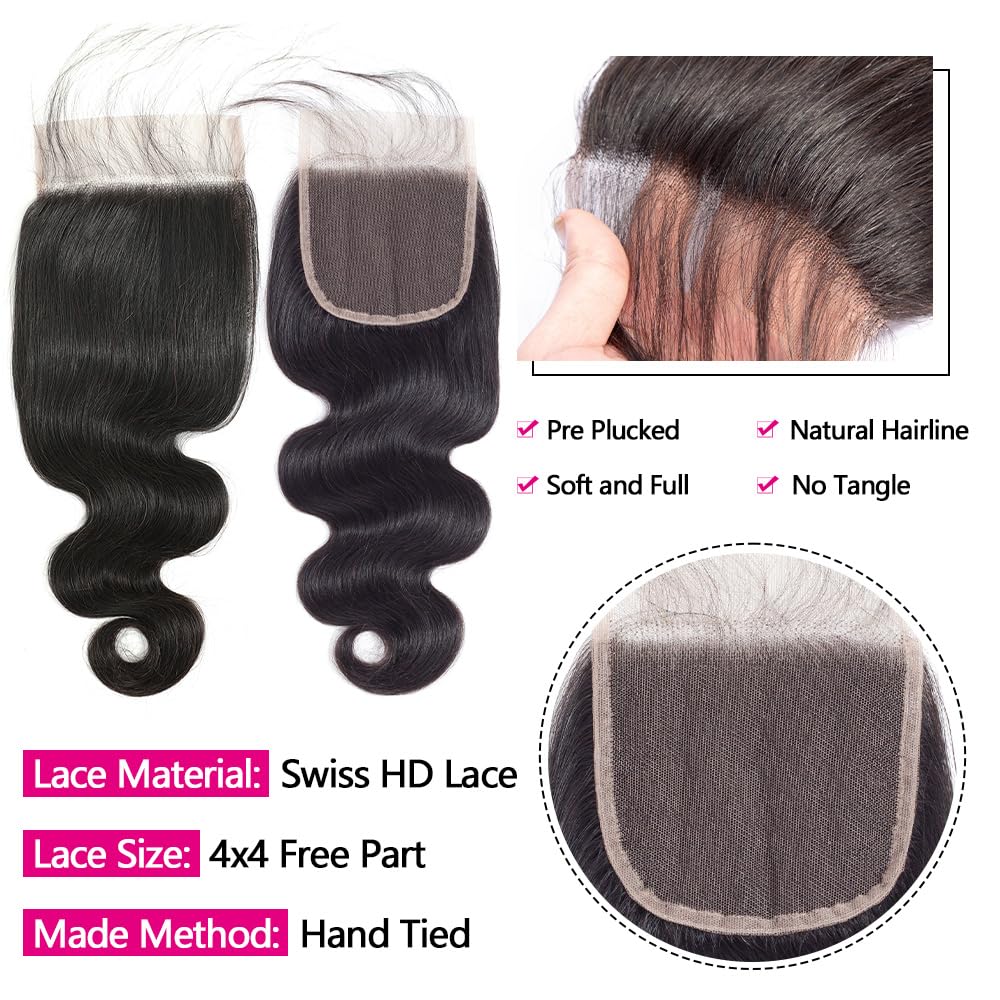 YIBUSI virgin Brazilian hair weave pack highlighting soft texture and full volume.