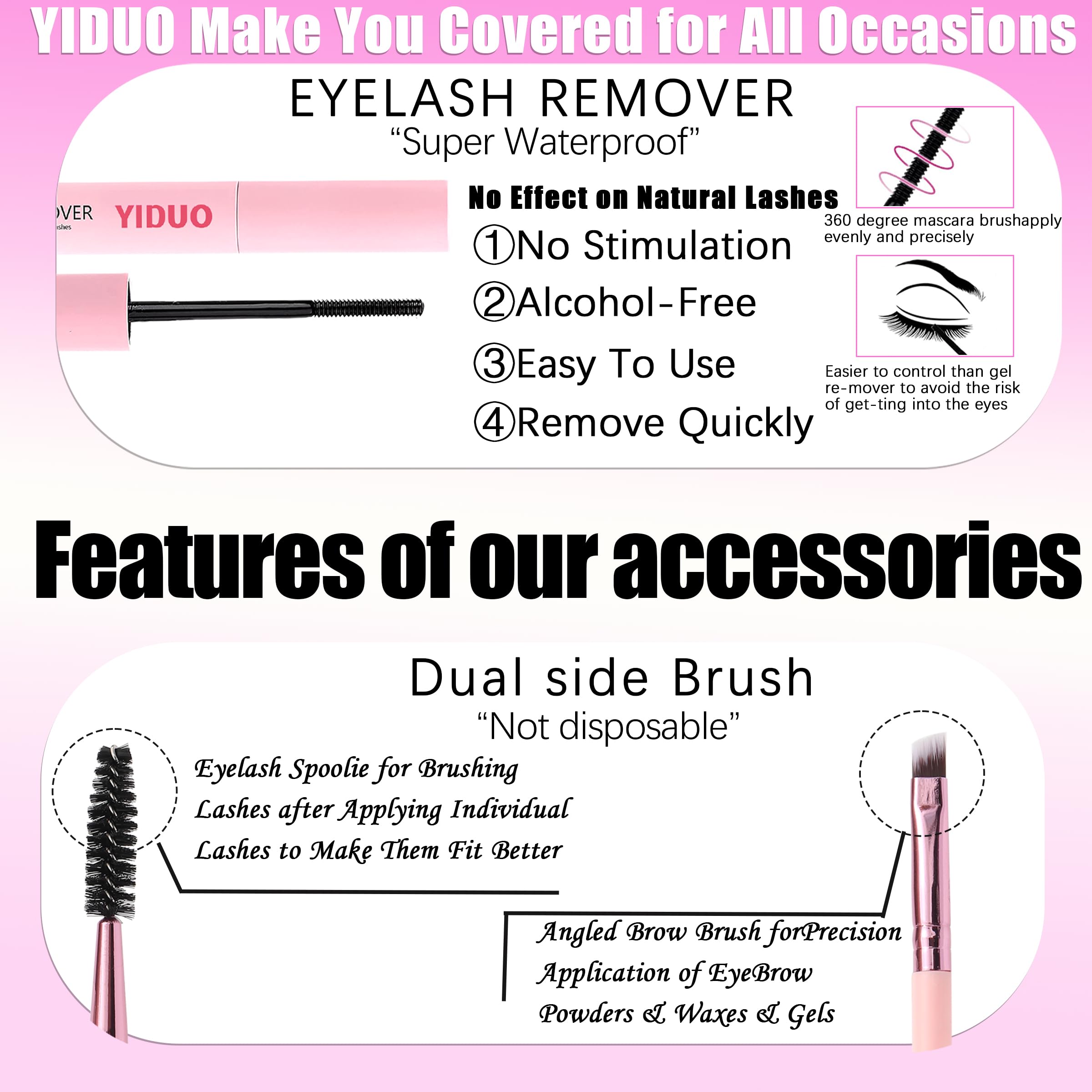 YIDUO beginner-friendly at-home lash kit in luxury packaging