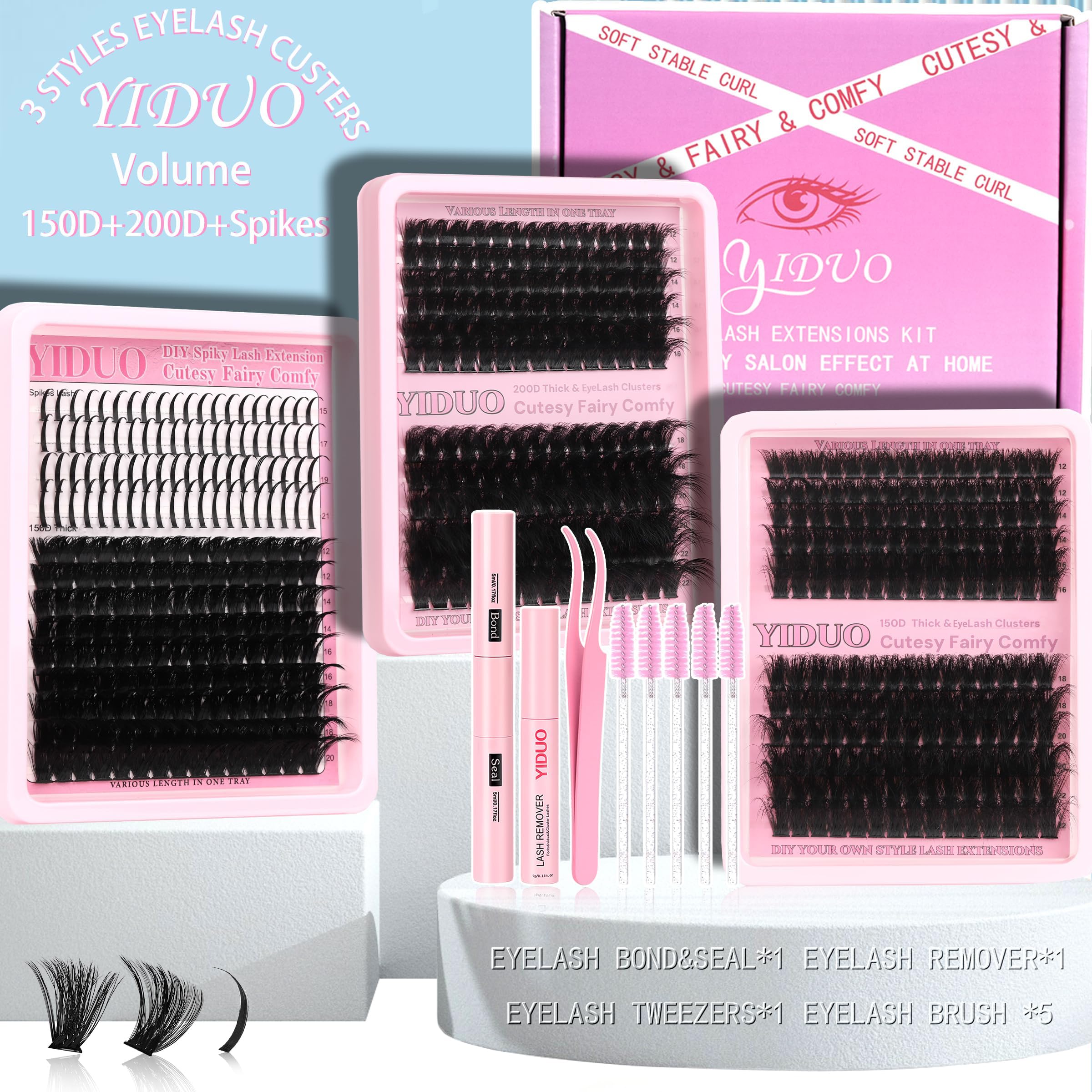 YIDUO at-home lash extension setup for easy DIY routines