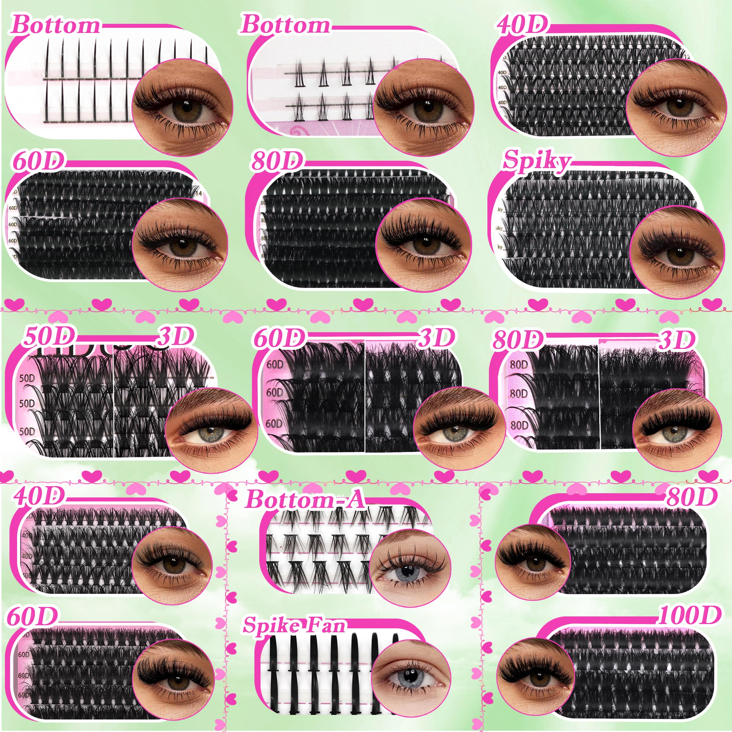 YIDUO lashes clusters 80D offer dramatic volume for special occasions
