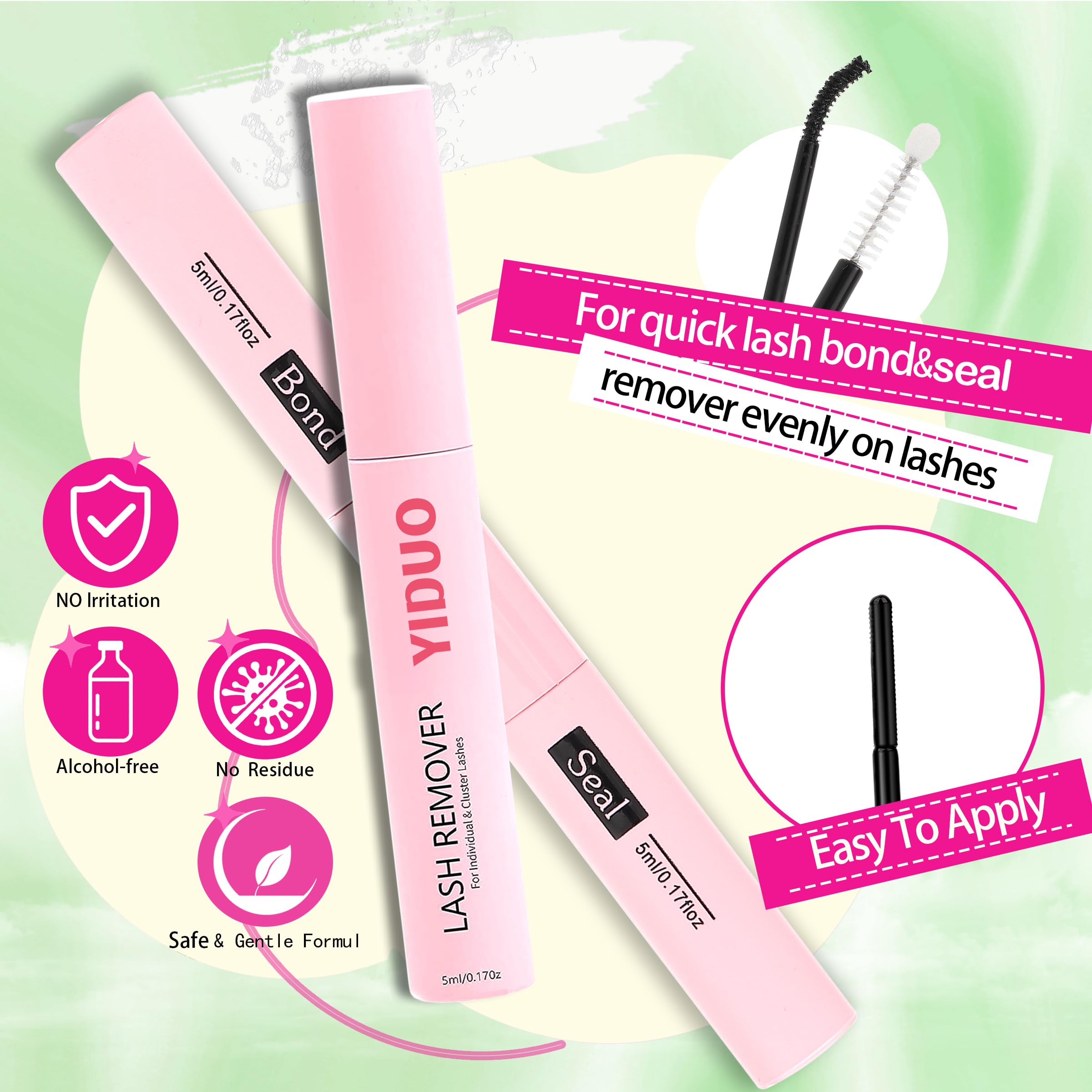 YIDUO eyelash remover helps gentle, effective cleanup after wear
