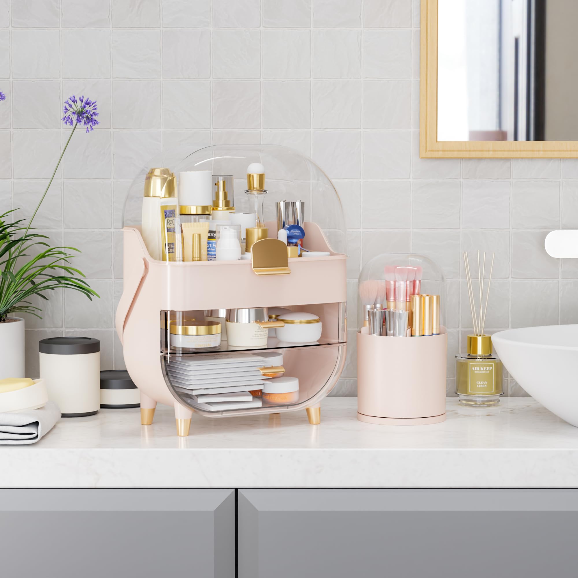 Yieach durable ABS construction provides sturdy daily-use storage.