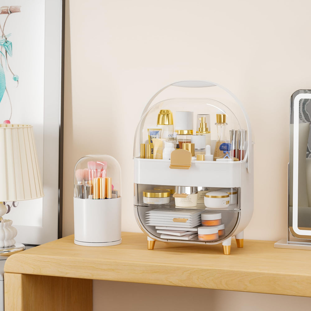 Yieach durable ABS cosmetic storage built for daily bathroom use.