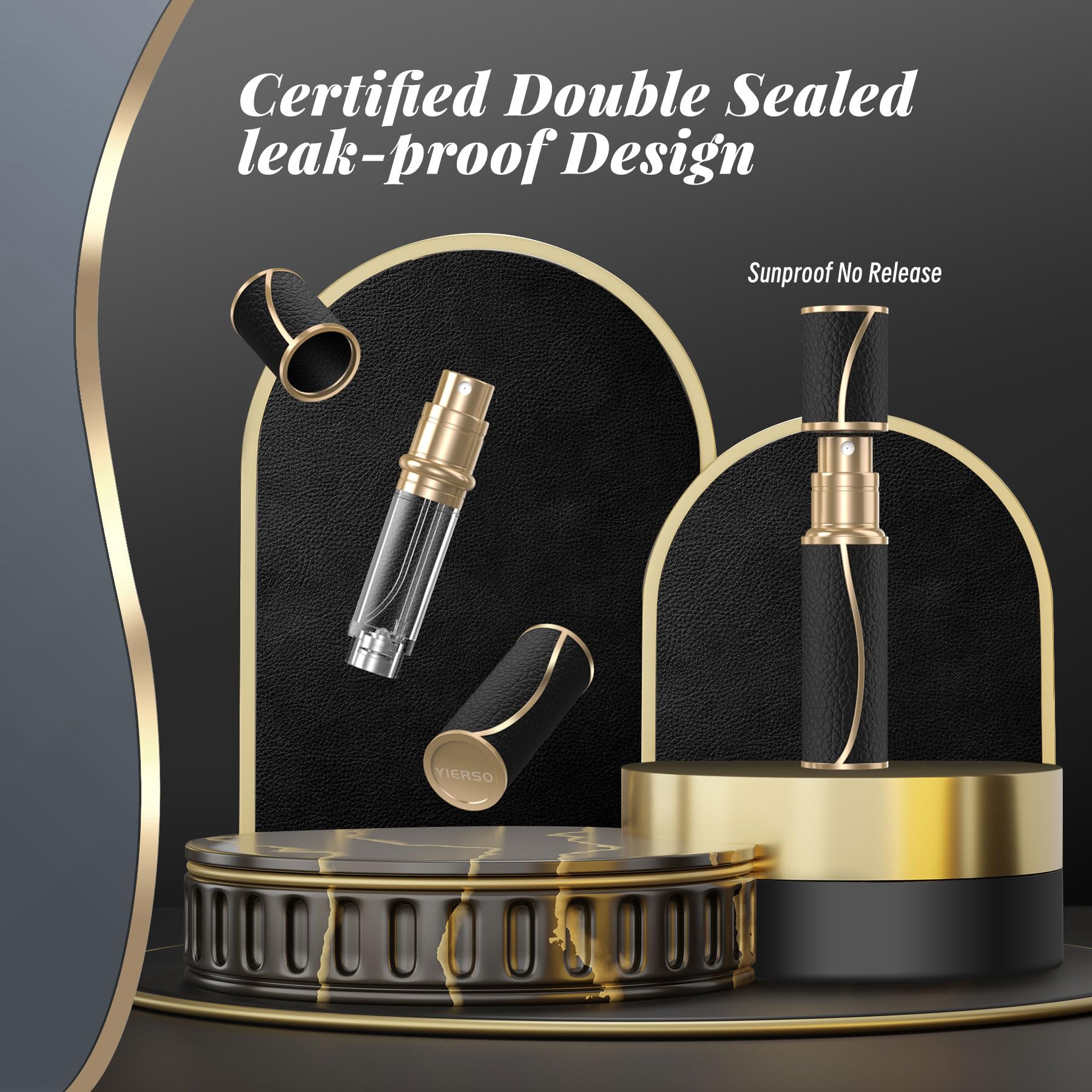 YIERSO genuine leather shell adds luxury while preserving fragrance safely.