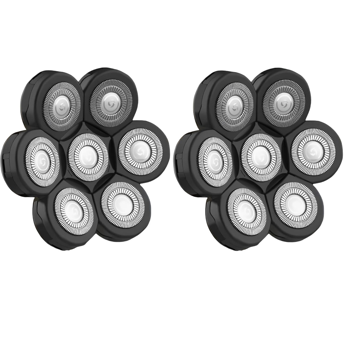 Yieyosd 7D head replacement compatibility chart for smooth, contoured shaving.