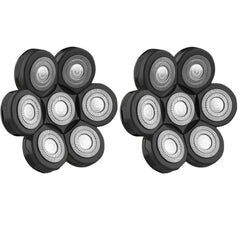 Yieyosd 7D head replacement compatibility chart for smooth, contoured shaving.