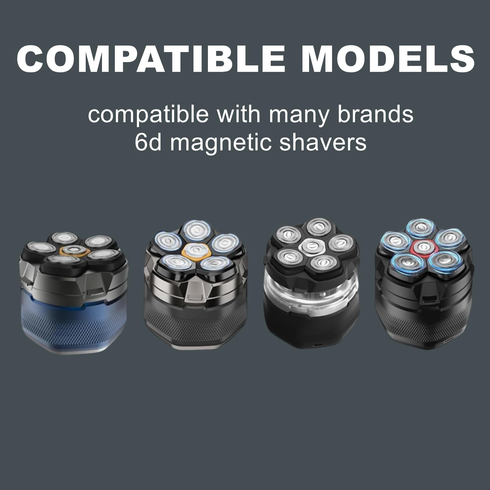Yieyosd magnetic compatibility with 6D razors for seamless replacement.