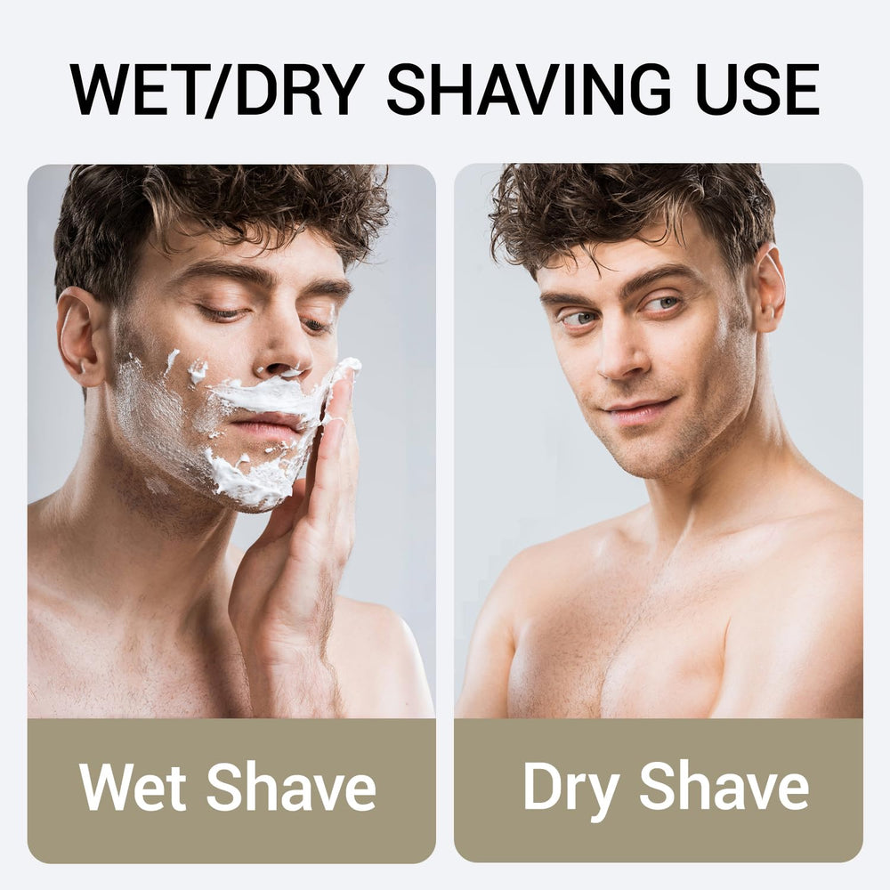 Yieyosd waterproof shaving head ready for wet and dry use.