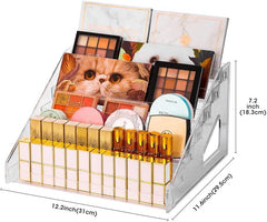 YIEZI Acrylic Makeup Organizer provides high transparency for easy selection.