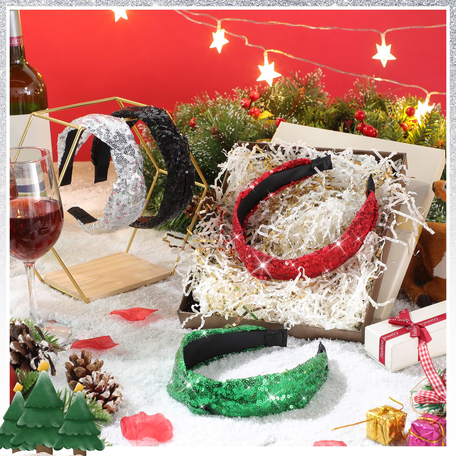 Yilloog gift-packaging display highlights four-headband set as a thoughtful holiday gift