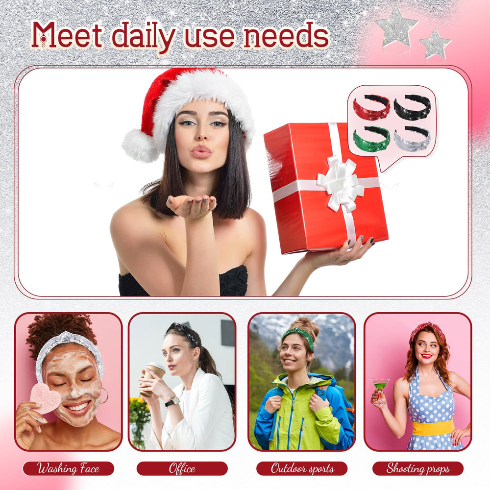 Yilloog glitter-detail headband close-up showcases festive sparkle for celebrations