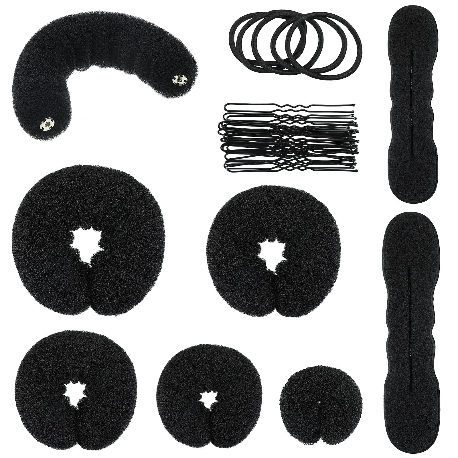 Yinder donut bun maker 14cm for a sleek updo