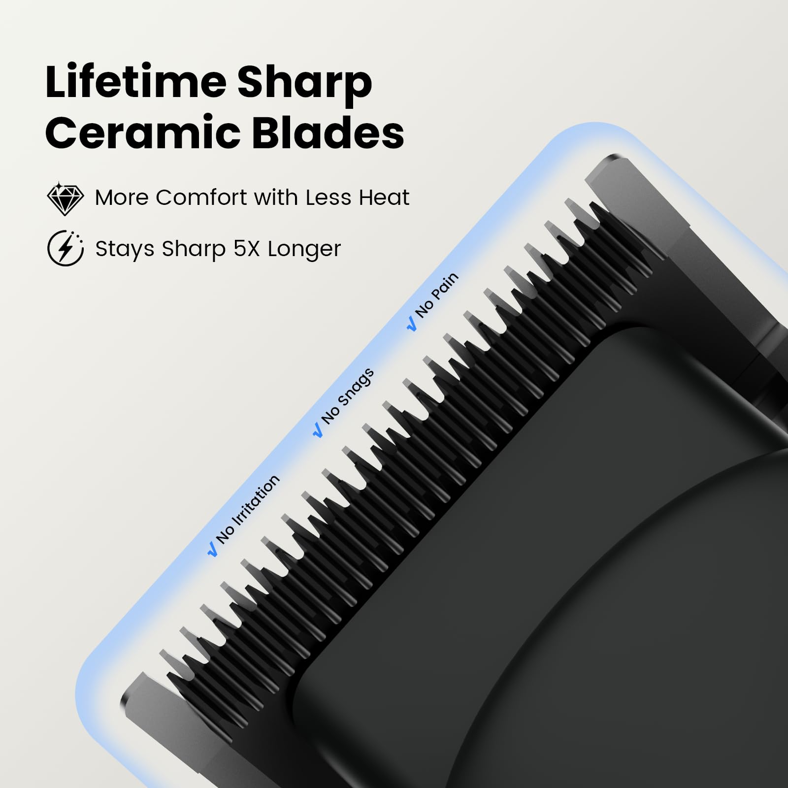 Yineel hair clippers LED display shows battery status while trimming