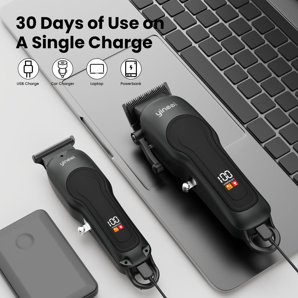 Yineel hair clippers unibody ABS body withstands drops for durability