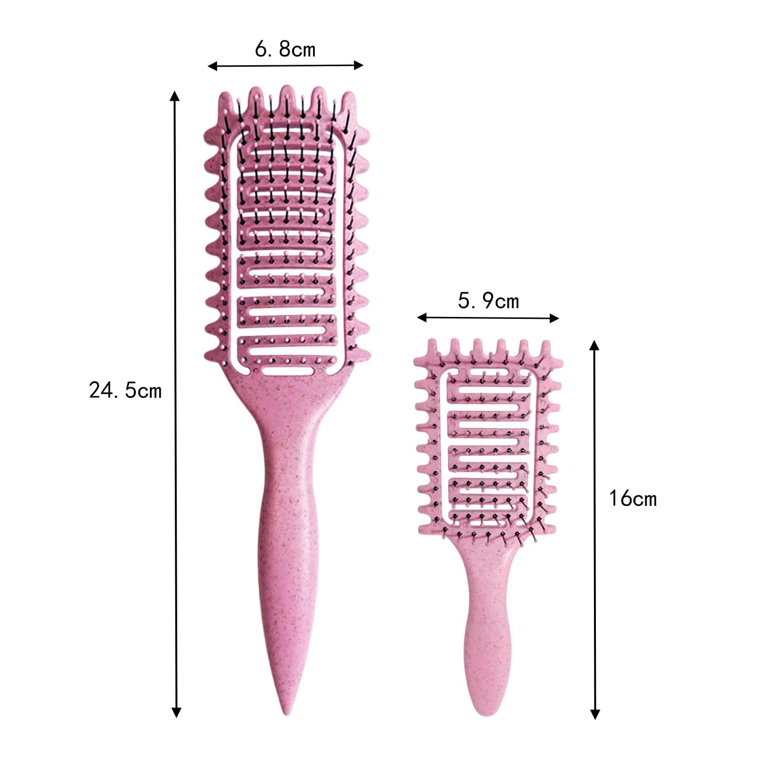 Yingbtr Curl Defining Brush pink two-pack suits all hair types with smooth results.
