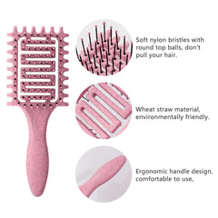 Yingbtr Curl Defining Brush features strategically placed bristles for even hair division during styling.