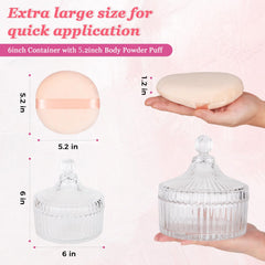 YINGMAN 6-inch glass powder container for secure storage and spill-free dispensing.