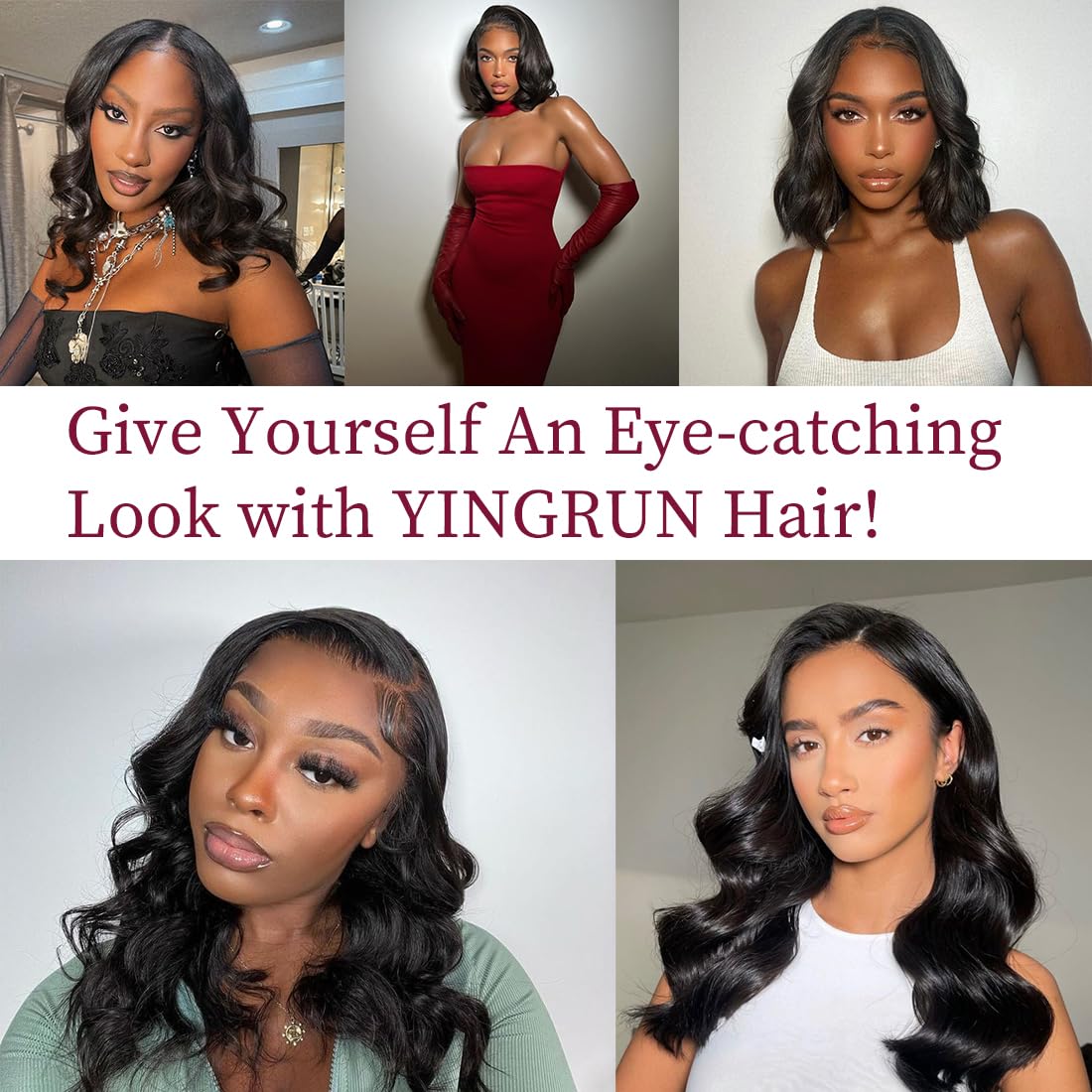 YINGRUN Bob Wig 180% density offers fuller volume without heaviness