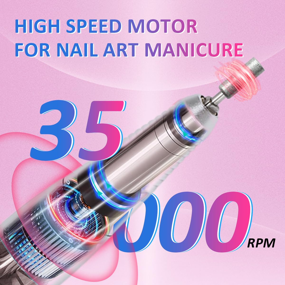Yinhing nail-drill-multipurpose-tool enables grinding, polishing, and removal tasks