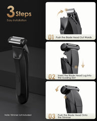 YinkeVibe blade head for Manscaped Lawn Mower 2.0 foil for close grooming