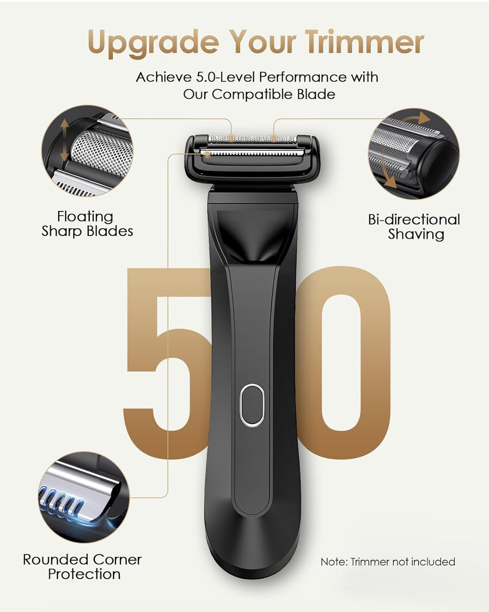YinkeVibe blade head for Manscaped Lawn Mower 3.0 Plus foil supports seamless compatibility