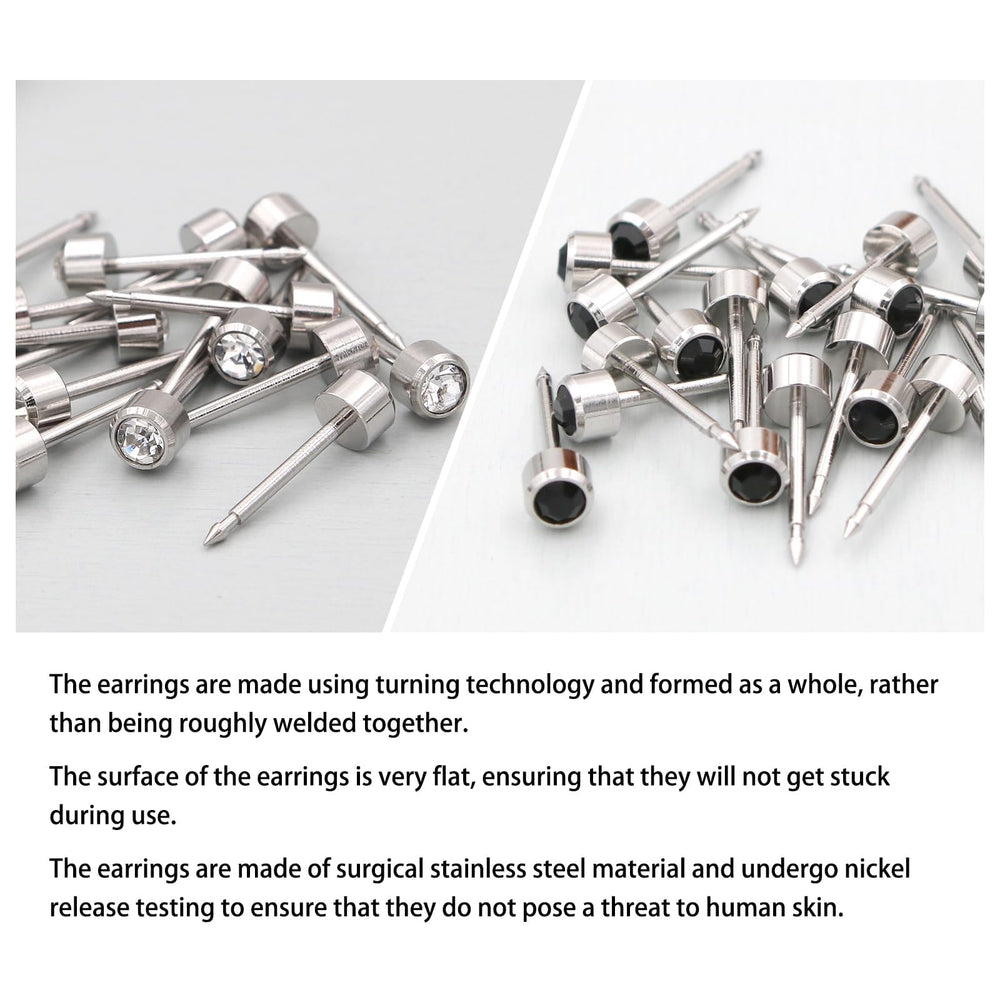 YINPAD aretes zirconia cúbica 24 unidades para estilos modernos