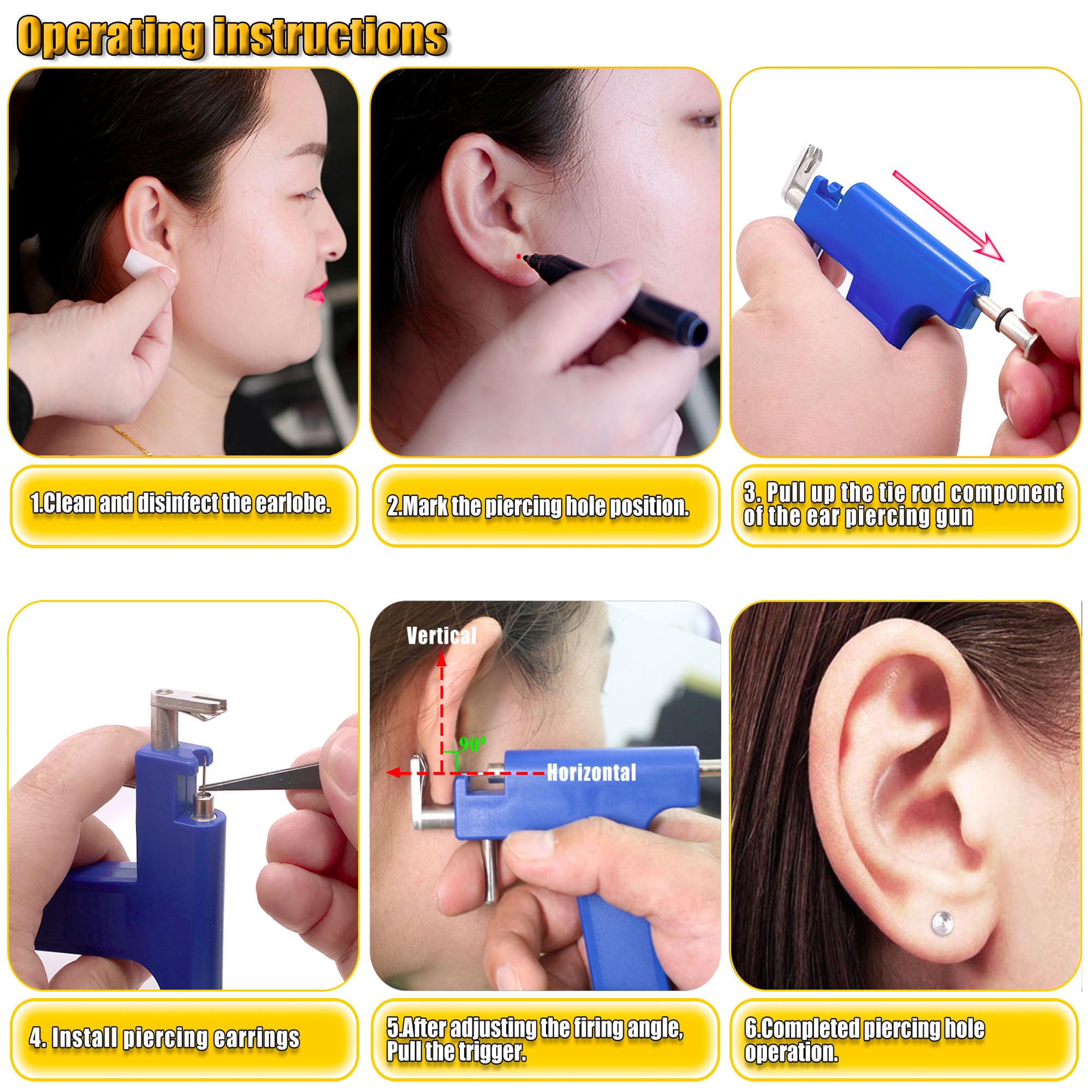 YINPAD reusable piercing kit in portable case for travel and on-the-go