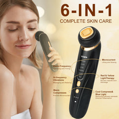 YIQEA facial massager 6-in-1 packaging highlights gift-worthy presentation.