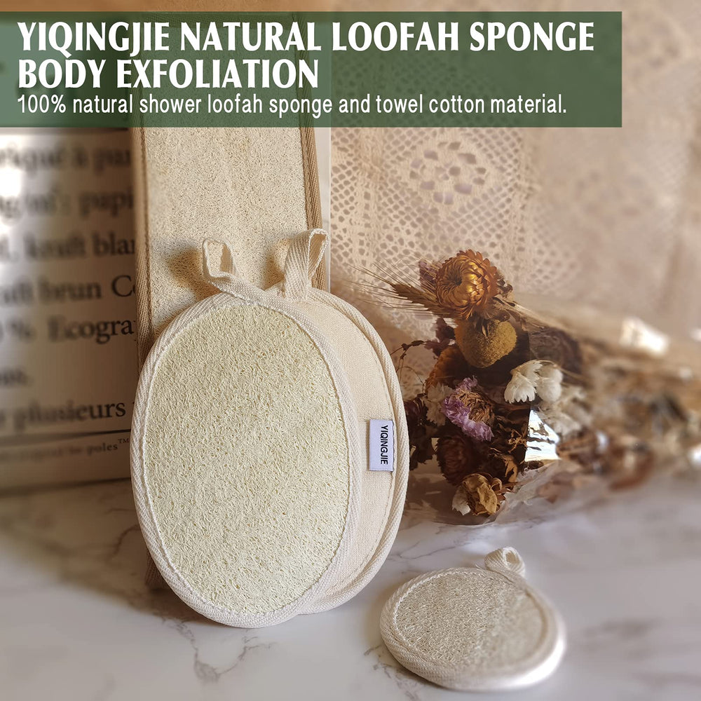 YIQINGJIE elastic back band loofah for secure grip during bathing