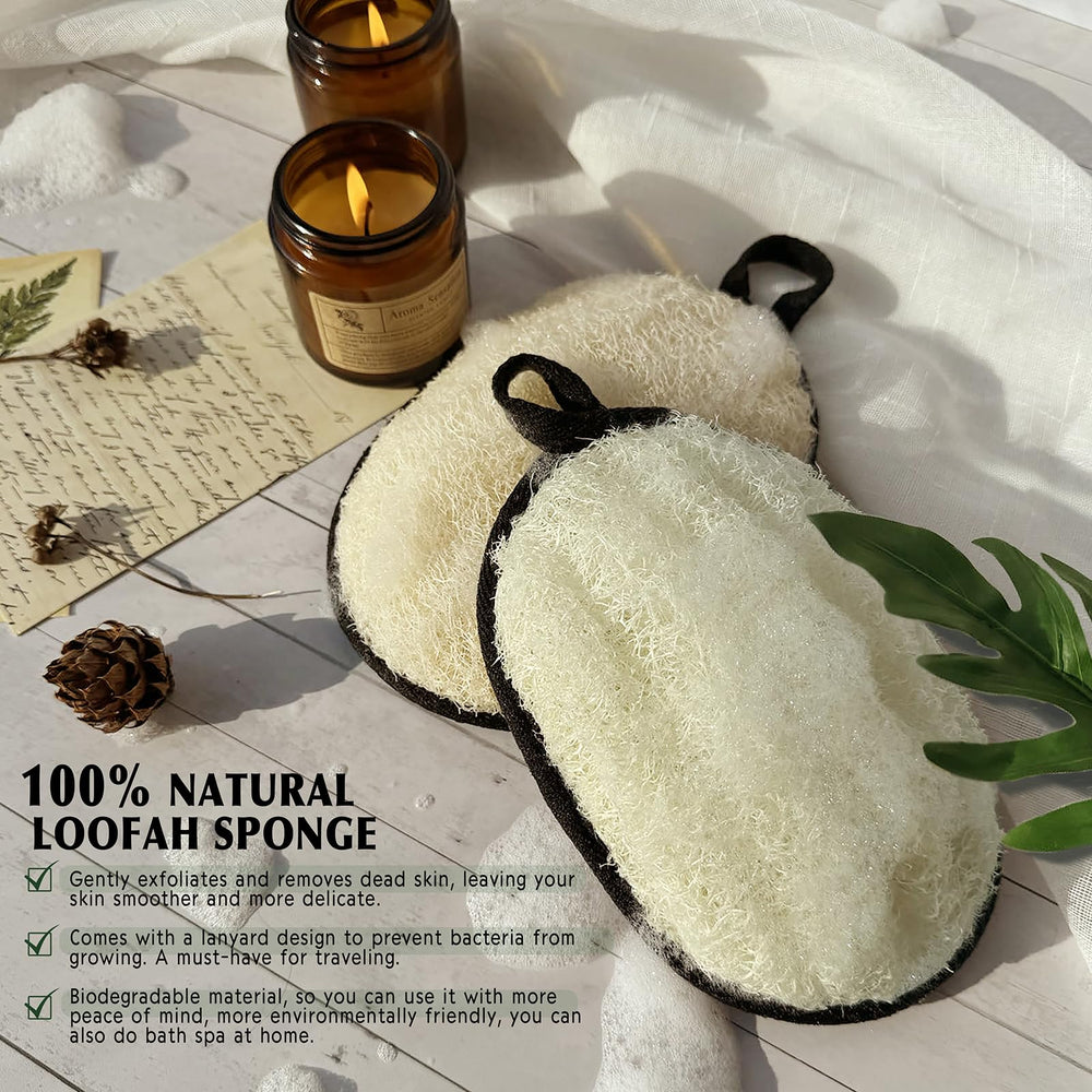YIQINGJIE loofah with elastic band for easy grip during shower