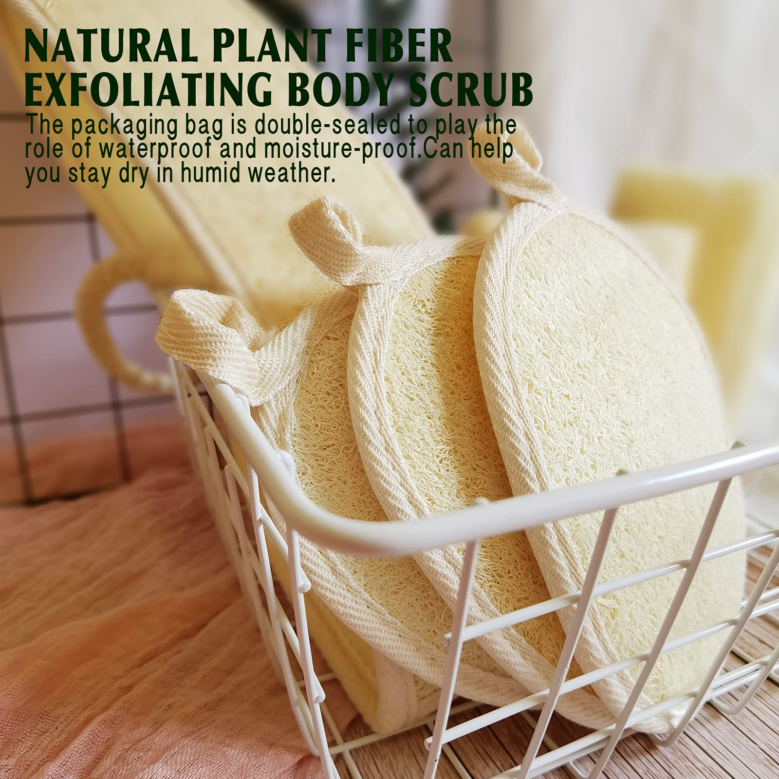 YIQINGJIE loofah sponge natural material emphasizes eco-friendly biodegradability