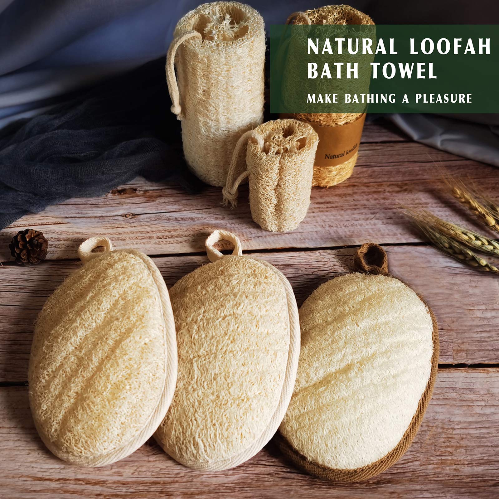 YIQINGJIE loofah sponge storage loop keeps it dry between showers