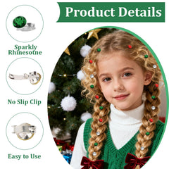 YISSION mini crystal gem hair barrette close-up – durable sparkle for all-day wear.