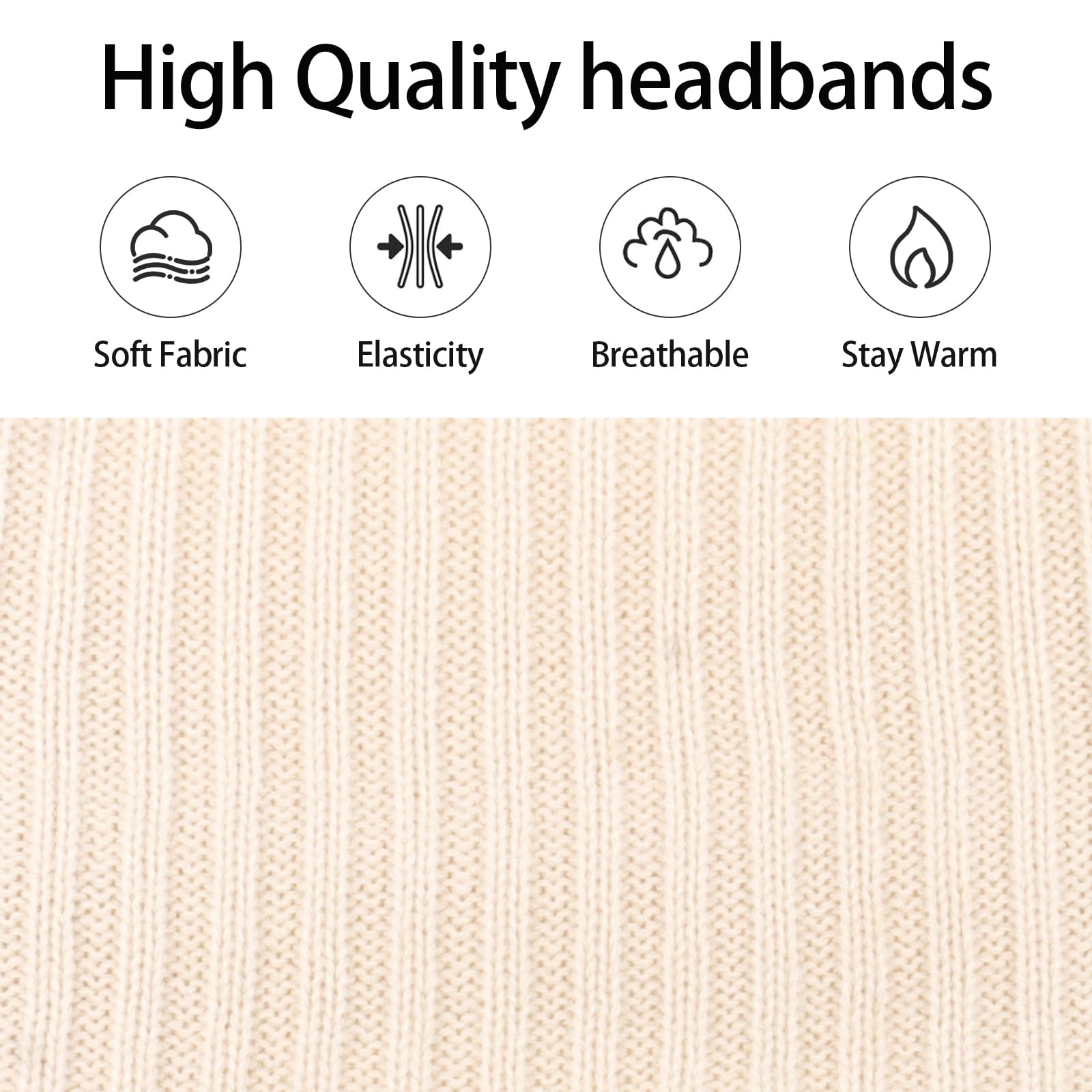 YISSION white soft ear warmer detail for chilly days and comfortable wear.