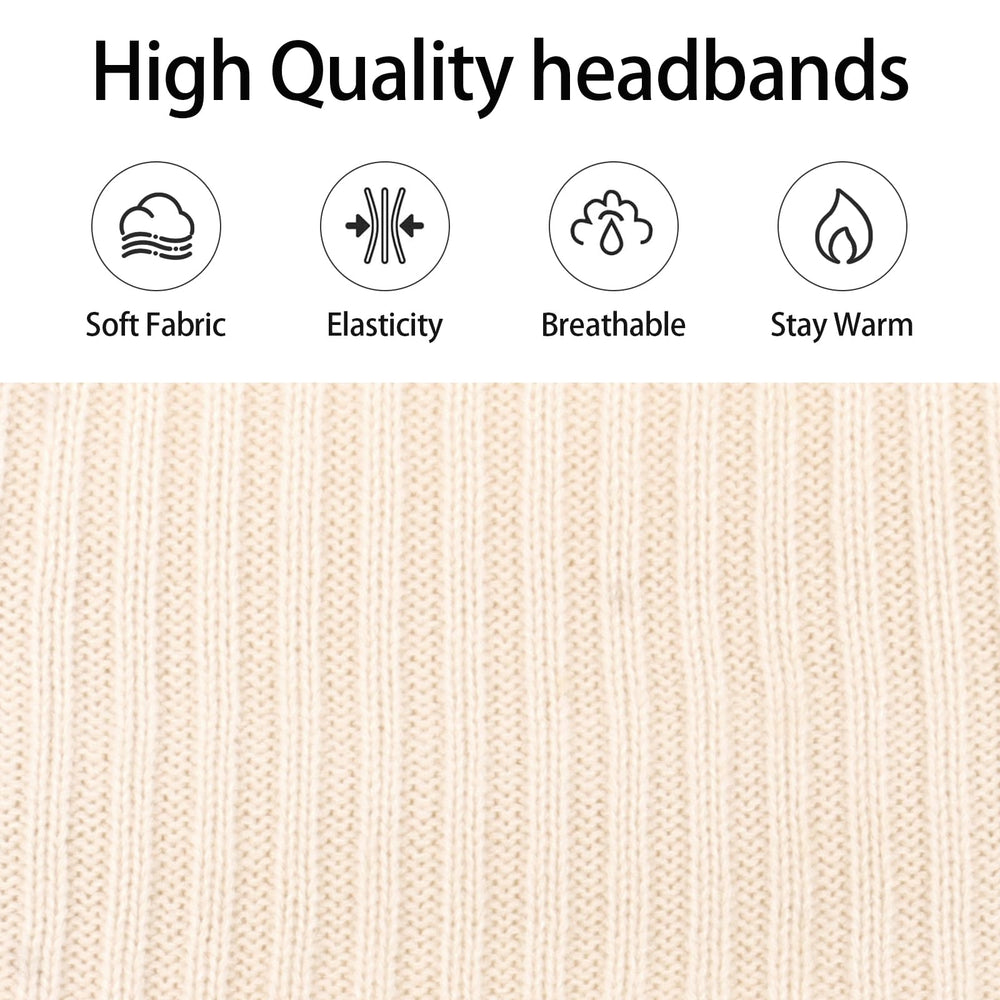 YISSION white soft ear warmer detail for chilly days and comfortable wear.